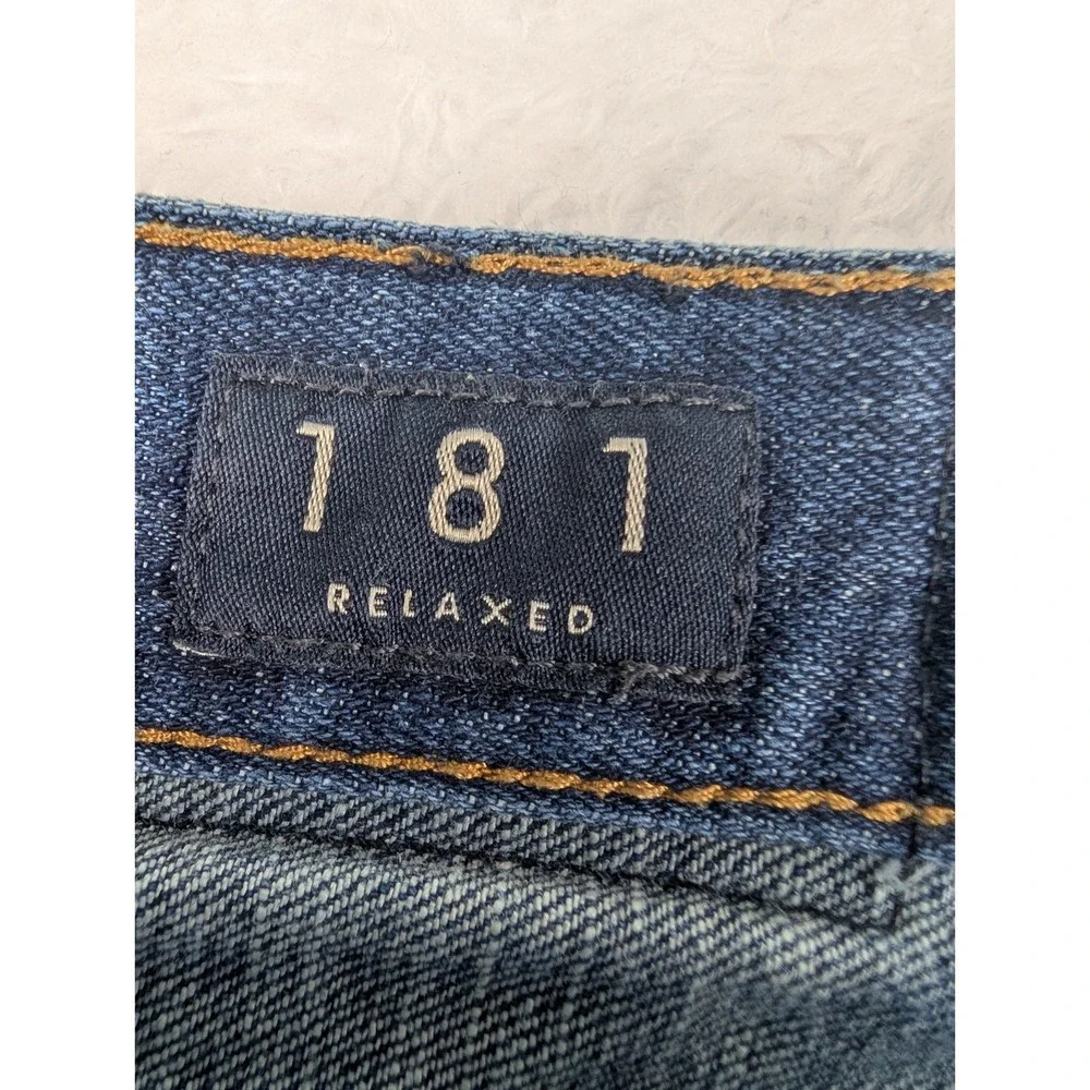 Lucky Brand 181 Relaxed Straight Jeans Men's 40x32(39x31.5) Blue Med Wash Denim